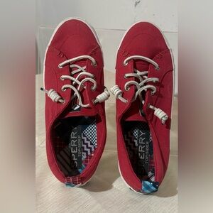 Sperry Red Shoes.